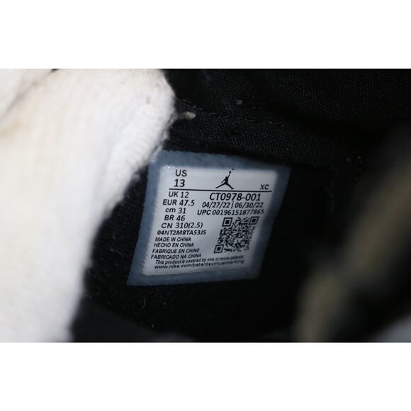 Nike Sneakers Mens 13 Air Jordan 1 Zoom CMFT High Black Gray CT0978-001 Athletic - Picture 7 of 10